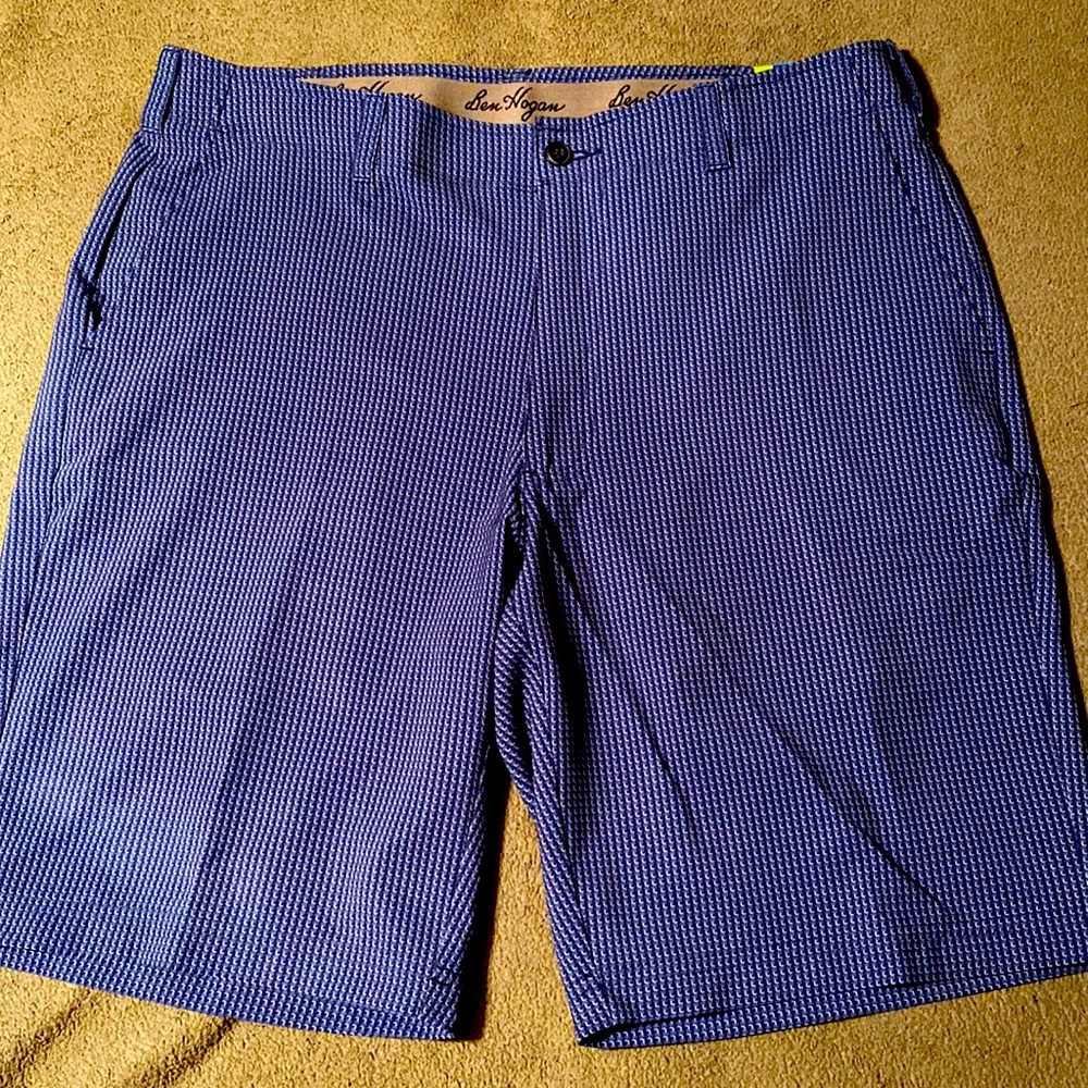 Brand new Ben Hogan Shorts. Navy pinstripe golf shorts. Never been worn.